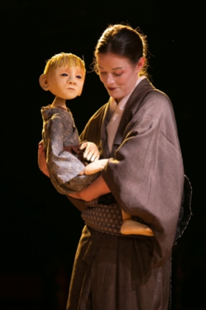 Puppet Costume and Obi, using Japanese cloth, Madame Butterfly, Tobacco Factory, Bristol