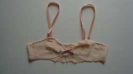 1930's inspired silk hand dyed and worked bra